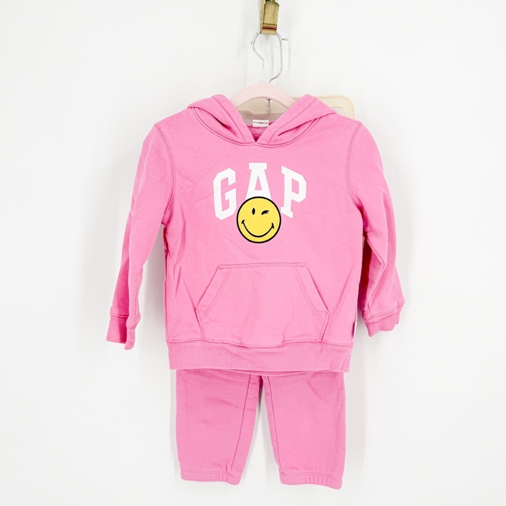 GAP Pink Kids Matching Set with Smiley